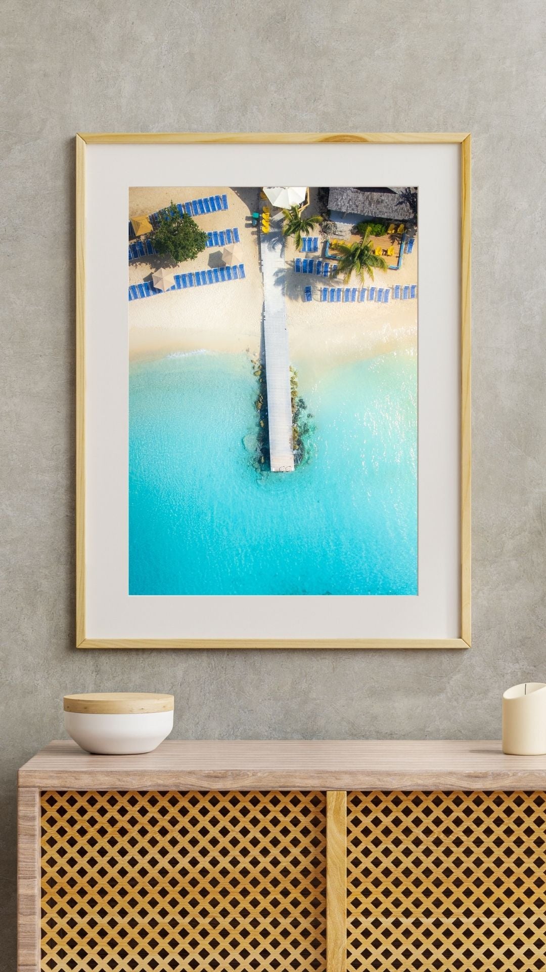 Tropical Paradise Beach Aerial - Coastal Wall Art - 3