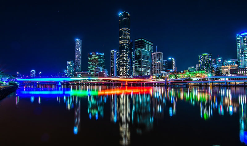 Brisbane City with perfect Reflections