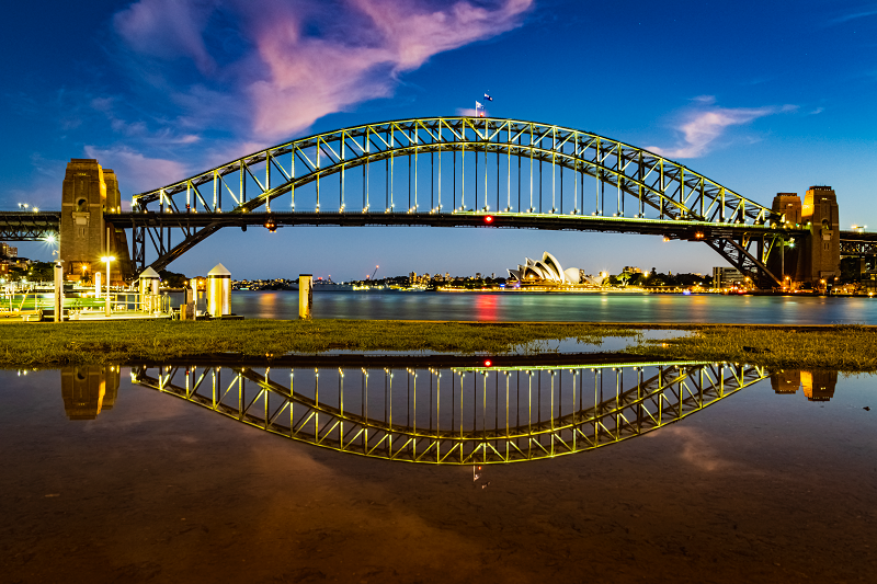 Reflections of Sydney Harbour Bridge