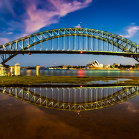 Reflections of Sydney Harbour Bridge