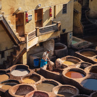 Leather Tannery in Fes City, Morocco