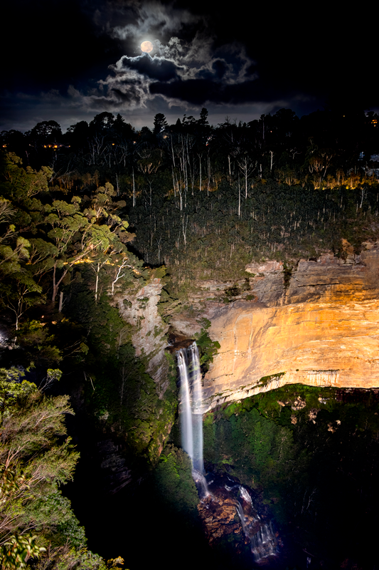 Katoomba Falls Moonlight