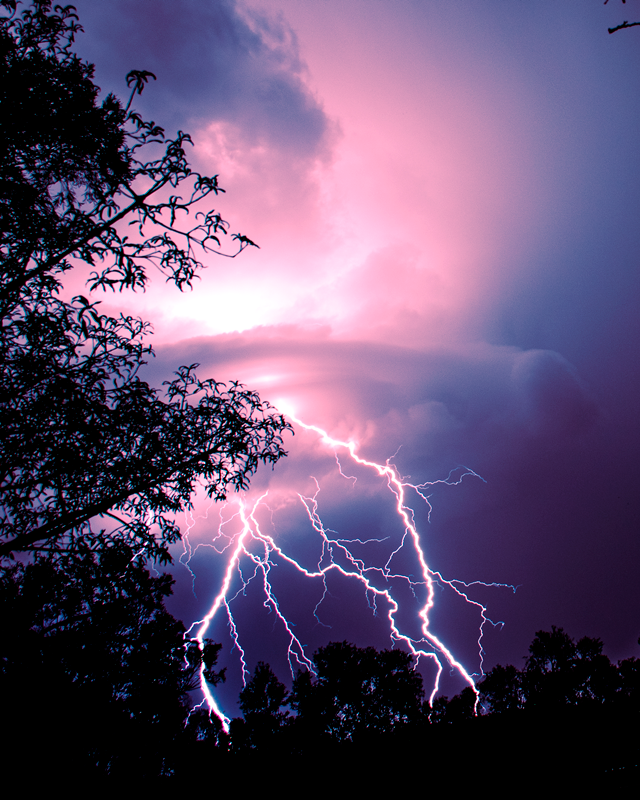 Lightning strike, Central Queensland, Australia