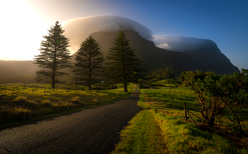 Lord Howe Island road to paradise