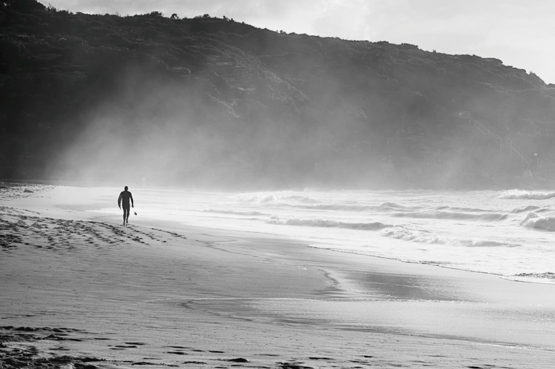 Morning Surf b&w