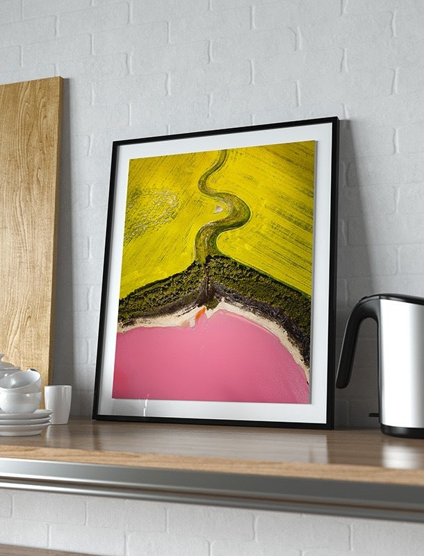 Pink Lake topdown in Australia