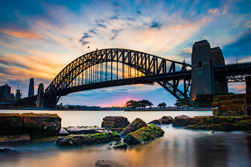 Sunset Behind The Coat Hanger, Sydney Harbour Bridge.