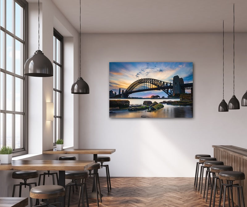 Sunset Behind The Coat Hanger, Sydney Harbour Bridge.