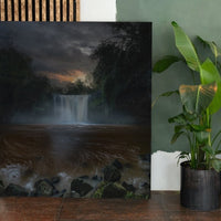 Killen Falls on a stormy sunset