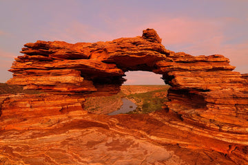Nature's Window at Sunset, Kalbarri National Park, Western Australia - 1