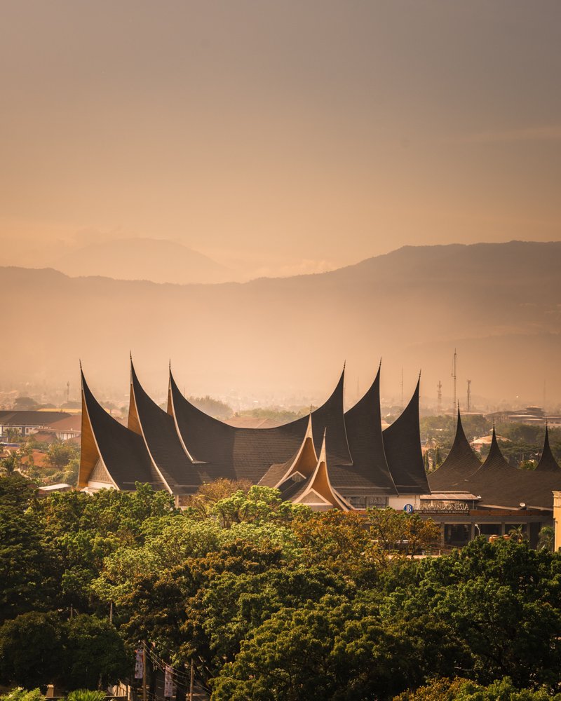Sunrise over Traditional Building in Padang Indonesia - 1
