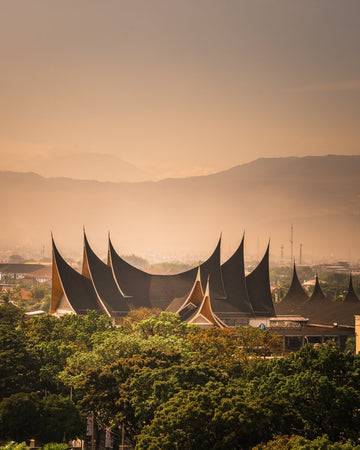 Sunrise over Traditional Building in Padang Indonesia - 1