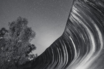 Wave Rock in Black and White - 1