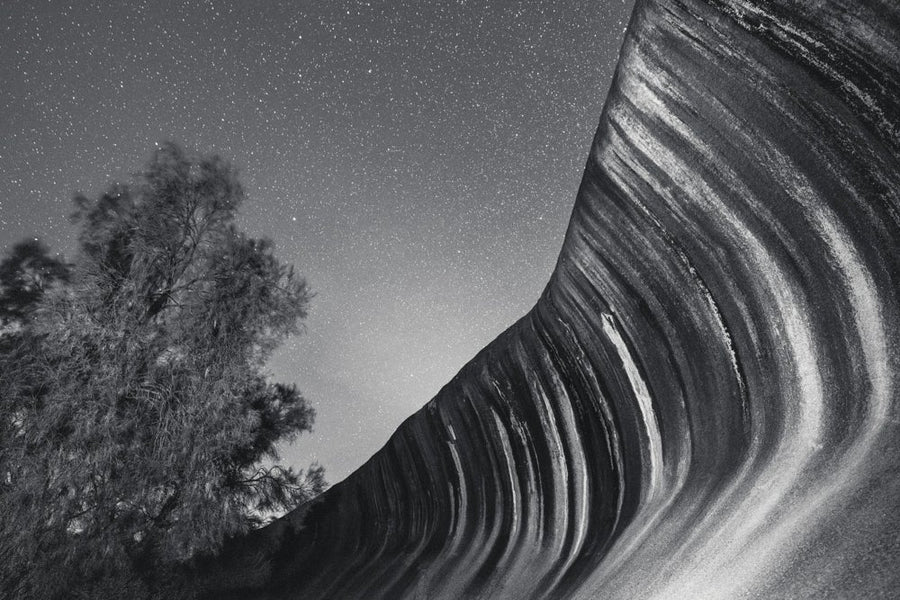 Wave Rock in Black and White - 1