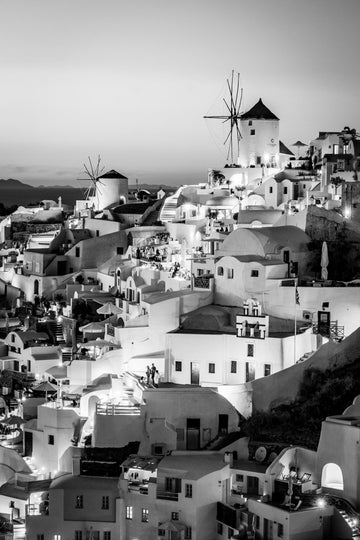 Santorini Evening Lights