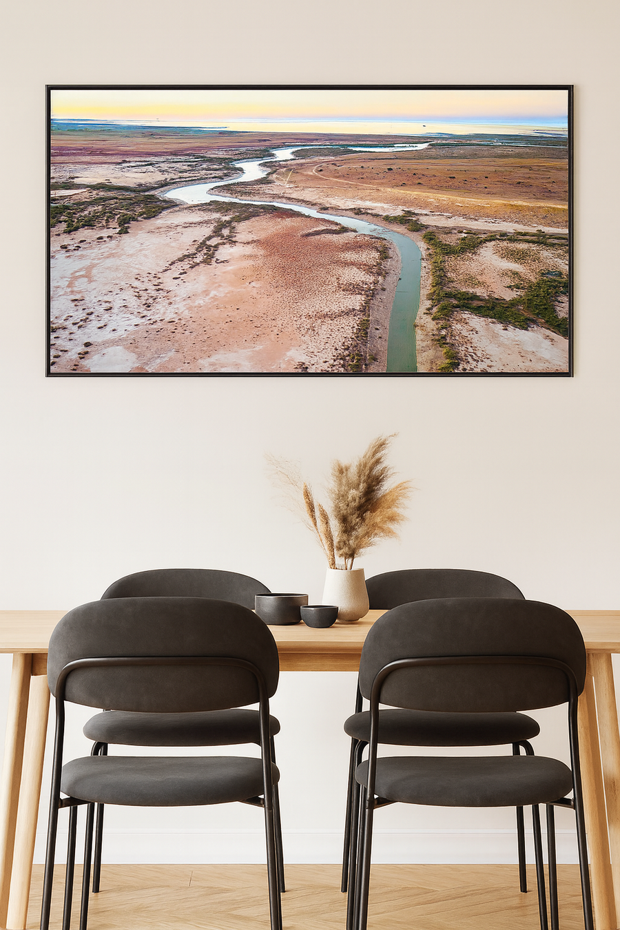 Aerial landscape of tidal flats of East Pilbara Western Australia ...