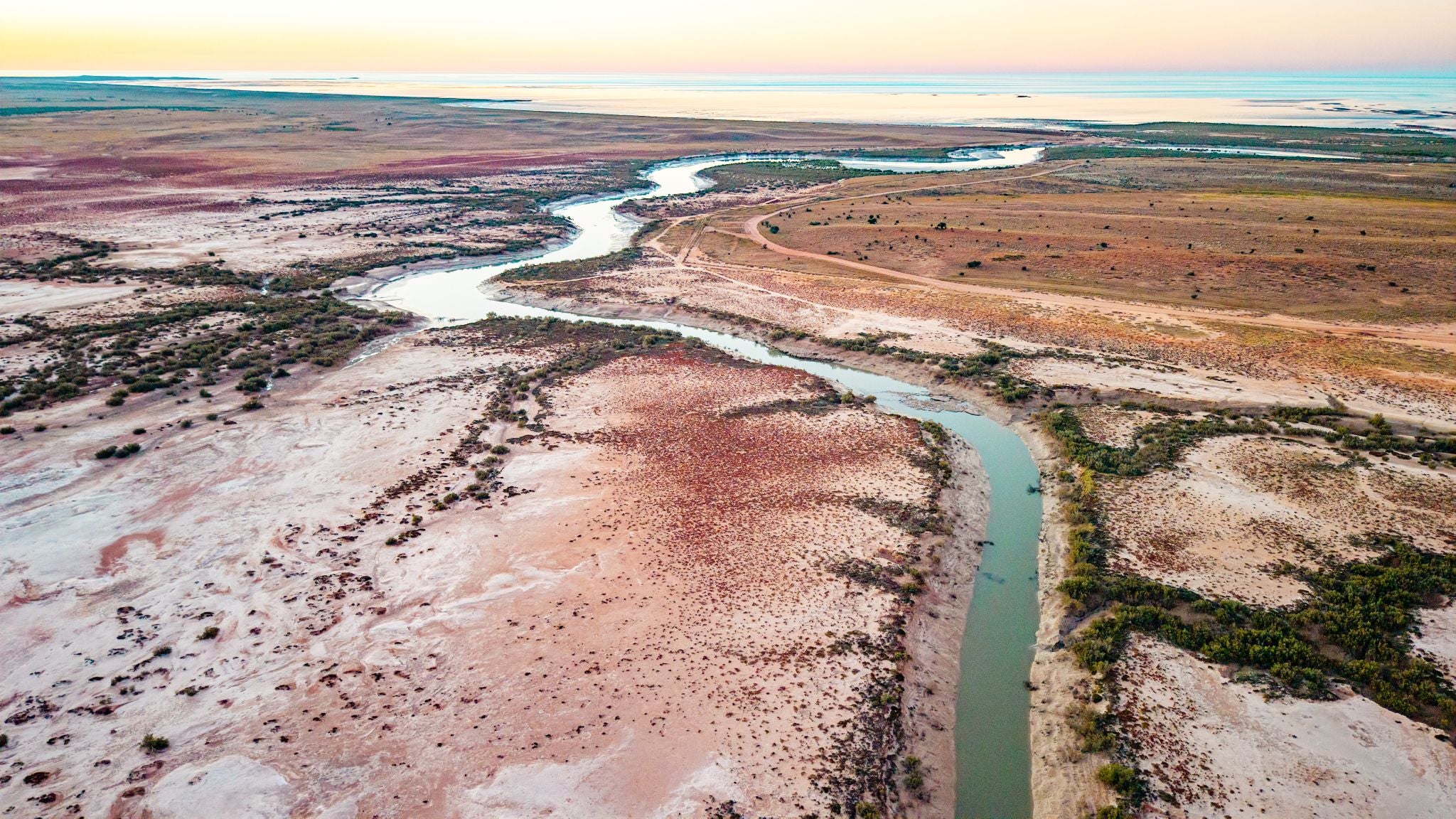 Aerial Landscape Of Tidal Flats Of East Pilbara Western Australia aerial-landscape-of-tidal-flats-of-east-pilbara-western-australia