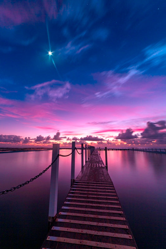 Moon over Narrabeen pool