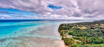Aitutaki beach pano