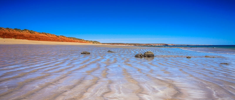 Barn Hill Station at lowtide - panorama