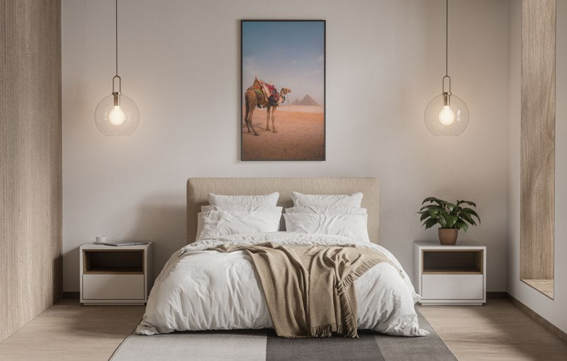 Camel & Giza Pyramids in Egypt