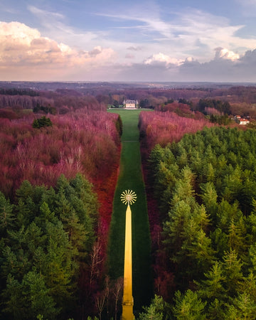 Chateau La Hulpe during autumn in Belgium