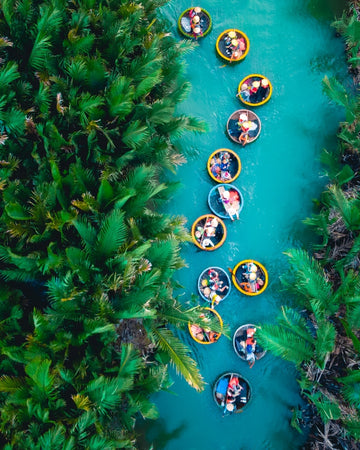 Coconut boats in Vietnam
