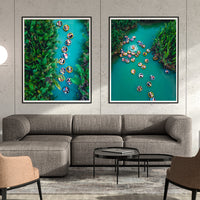 Coconut boats party in Vietnam
