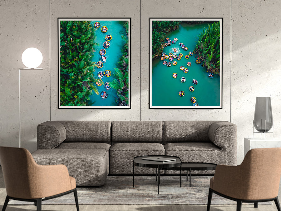 Coconut boats party in Vietnam