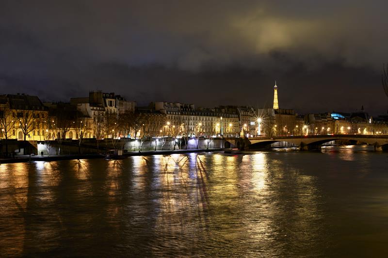 Eiffel Tower Over the Seine