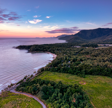 Far Nth Qld coast sunrise vert pano