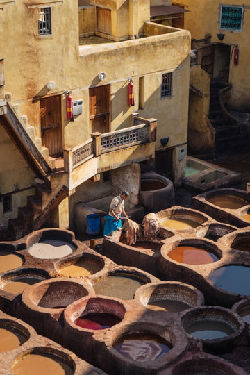 Leather Tannery in Fes City, Morocco