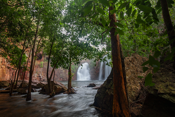 Florence falls from below