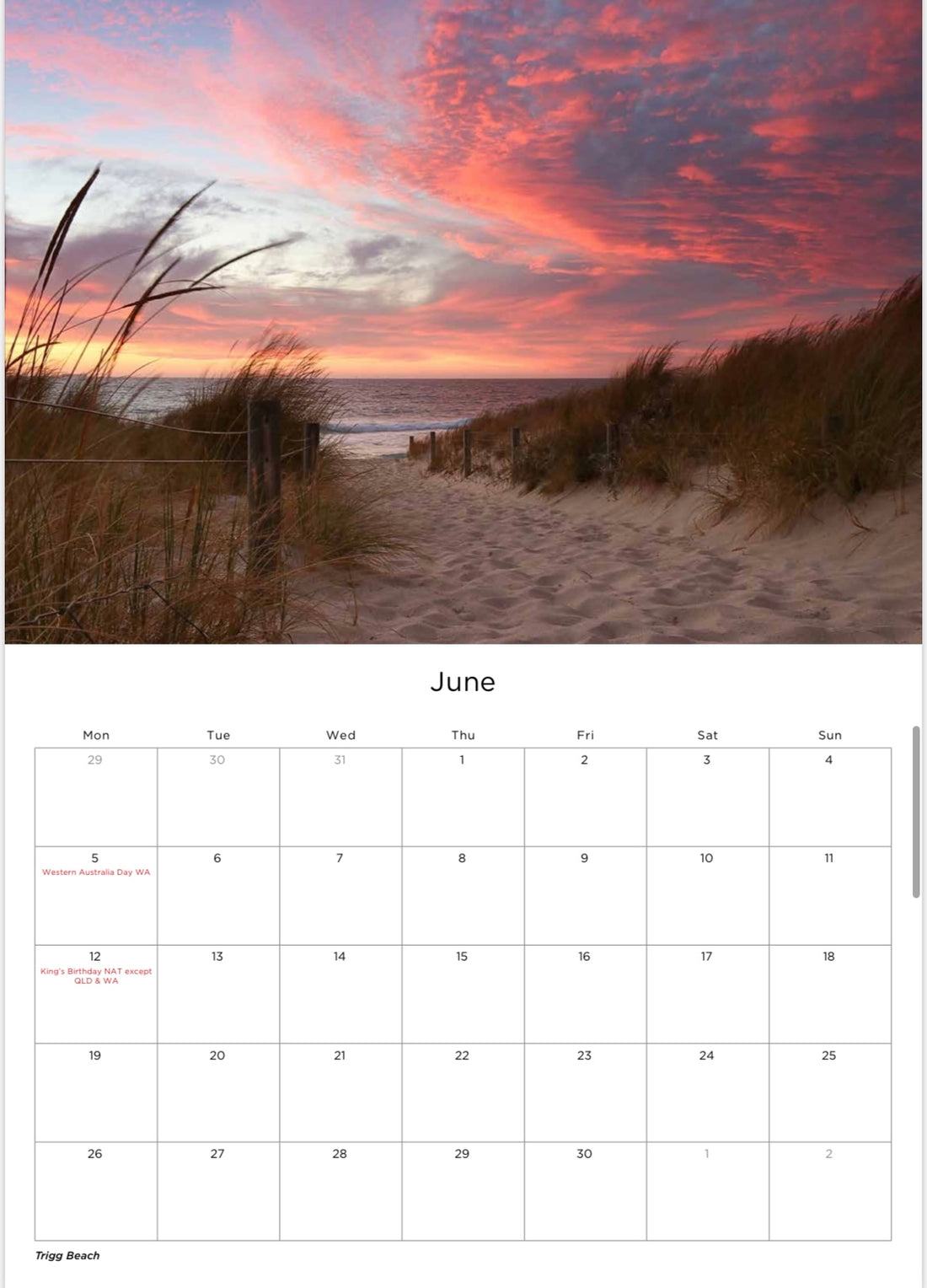 2023 Calendar - Kate OConnor