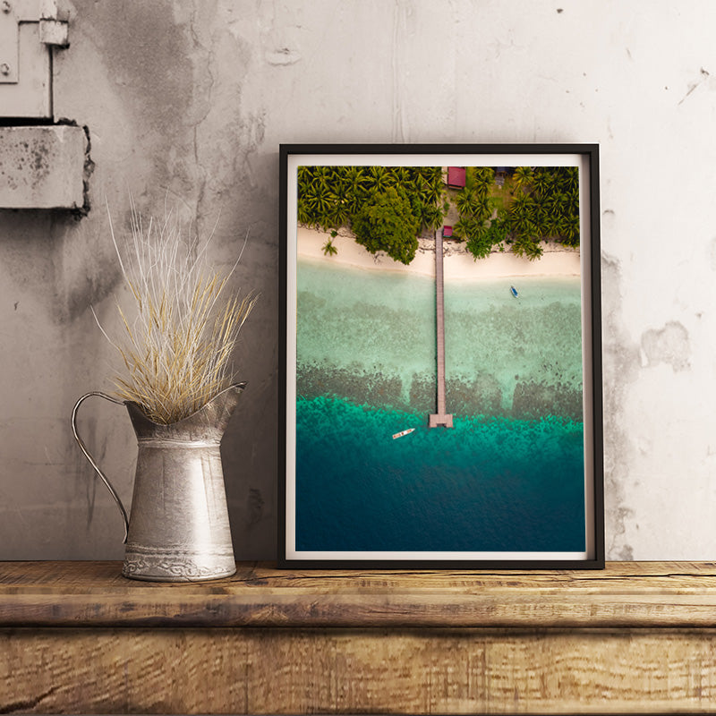 Kaniungan island pier in Indonesia