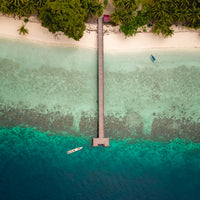 Kaniungan island pier in Indonesia