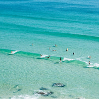 Surfing Waves at Kirra Beach, Gold Coast