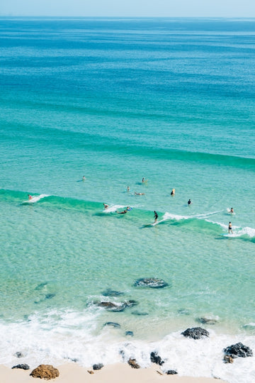 Surfing Waves at Kirra Beach, Gold Coast