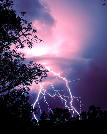 Lightning strike, Central Queensland, Australia