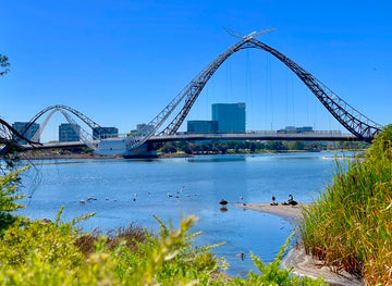 Matagarup Bridge crossing Swan River