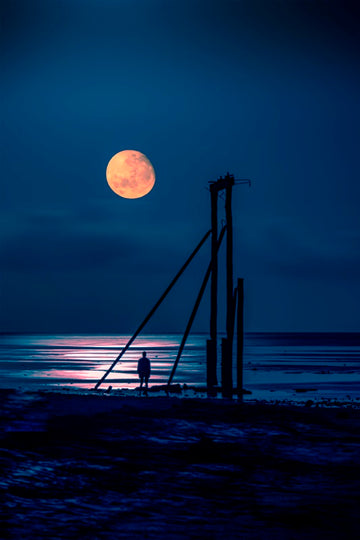 Moonset At The Gantry