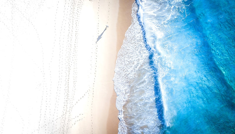 Solitary beach walk