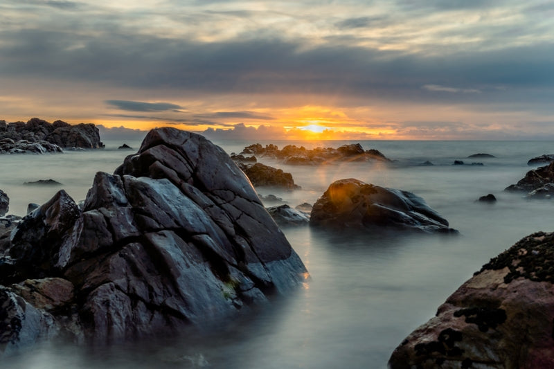 Northwest Coast line on sunrise at Burnie Beach