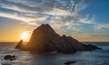 Orange sunset Sugarloaf Rock
