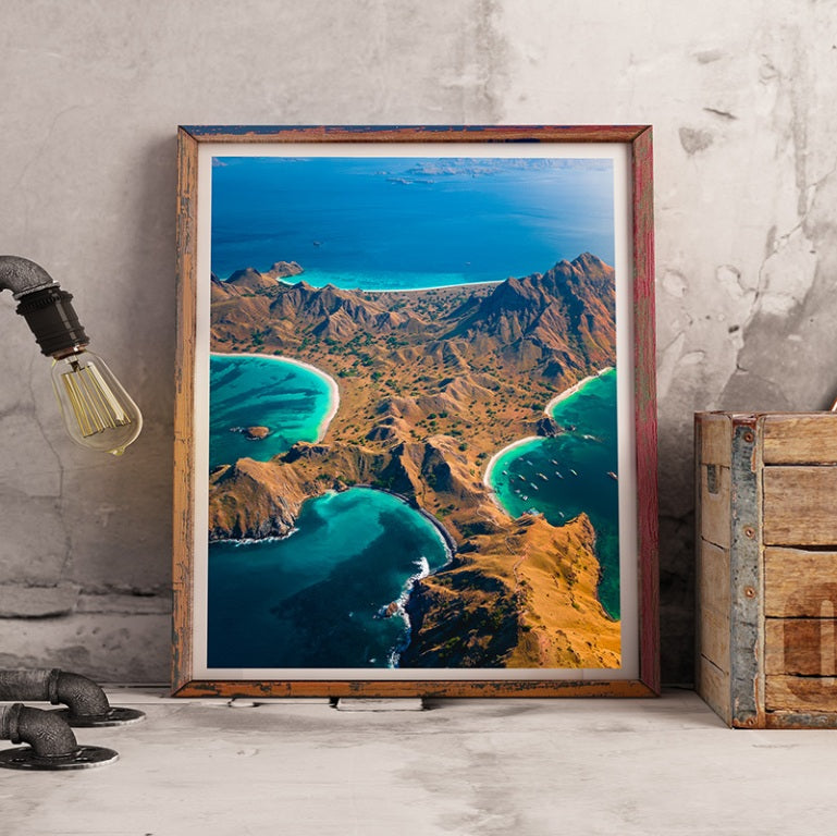 Padar island topview in Indonesia