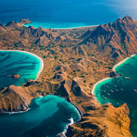 Padar island topview in Indonesia
