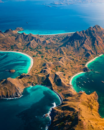 Padar island topview in Indonesia
