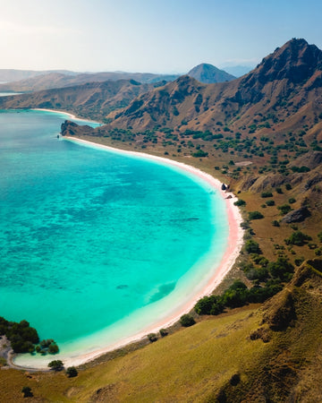 Pink Beach in Indonesia