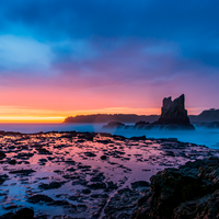 Rainy Sunrise at Cathedral Rocks, NSW.