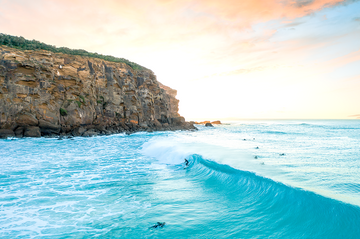 Redhead Surfer Landscape